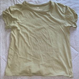 Distressed green tshirt